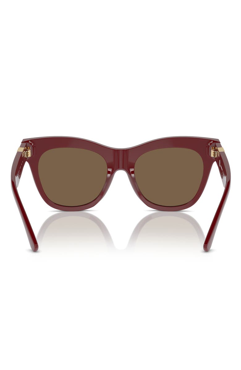 Burberry 54mm Square Sunglasses, Alternate, color, Bordeaux
