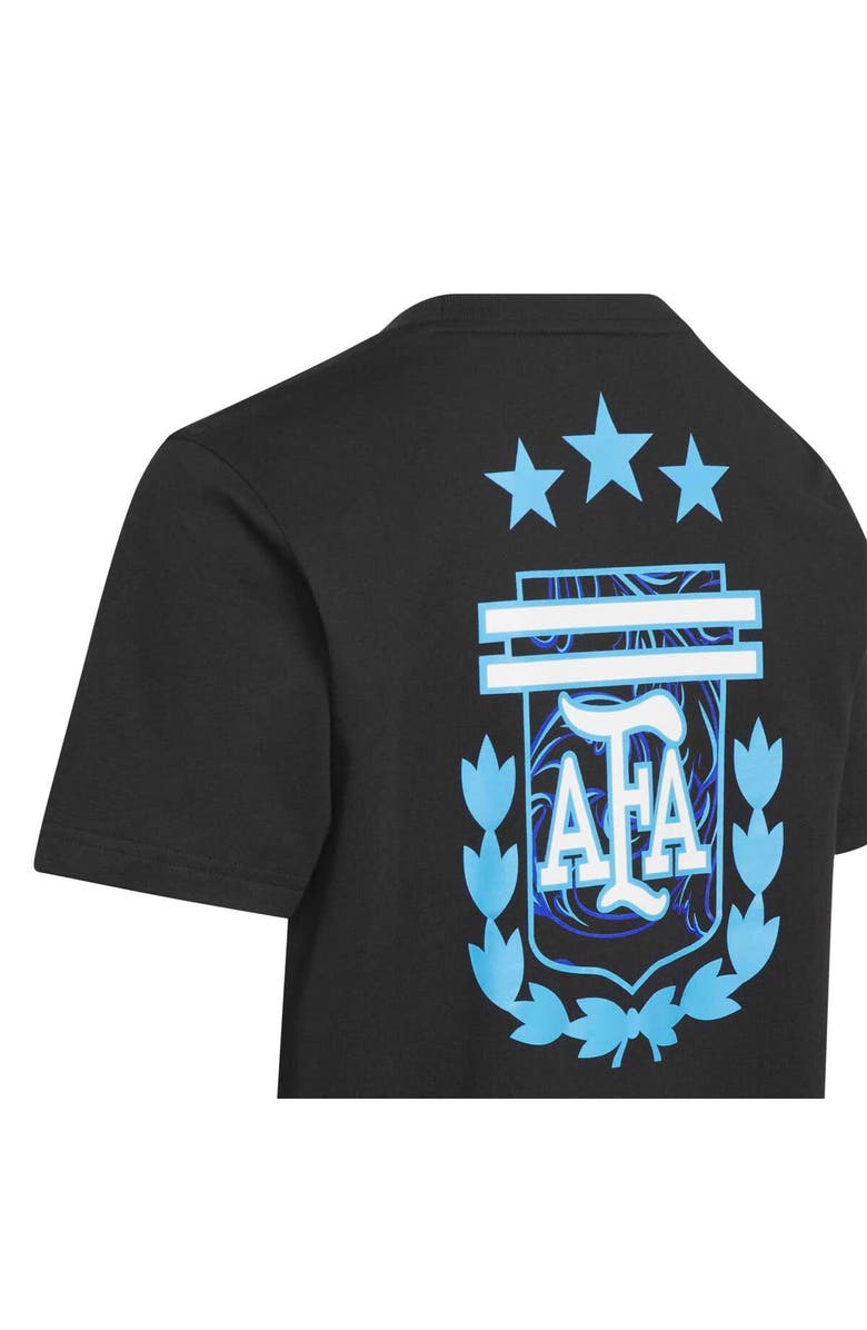 adidas Youth adidas Black Argentina National Team 2026 Away Jersey Hook T-Shirt, Alternate, color, Black