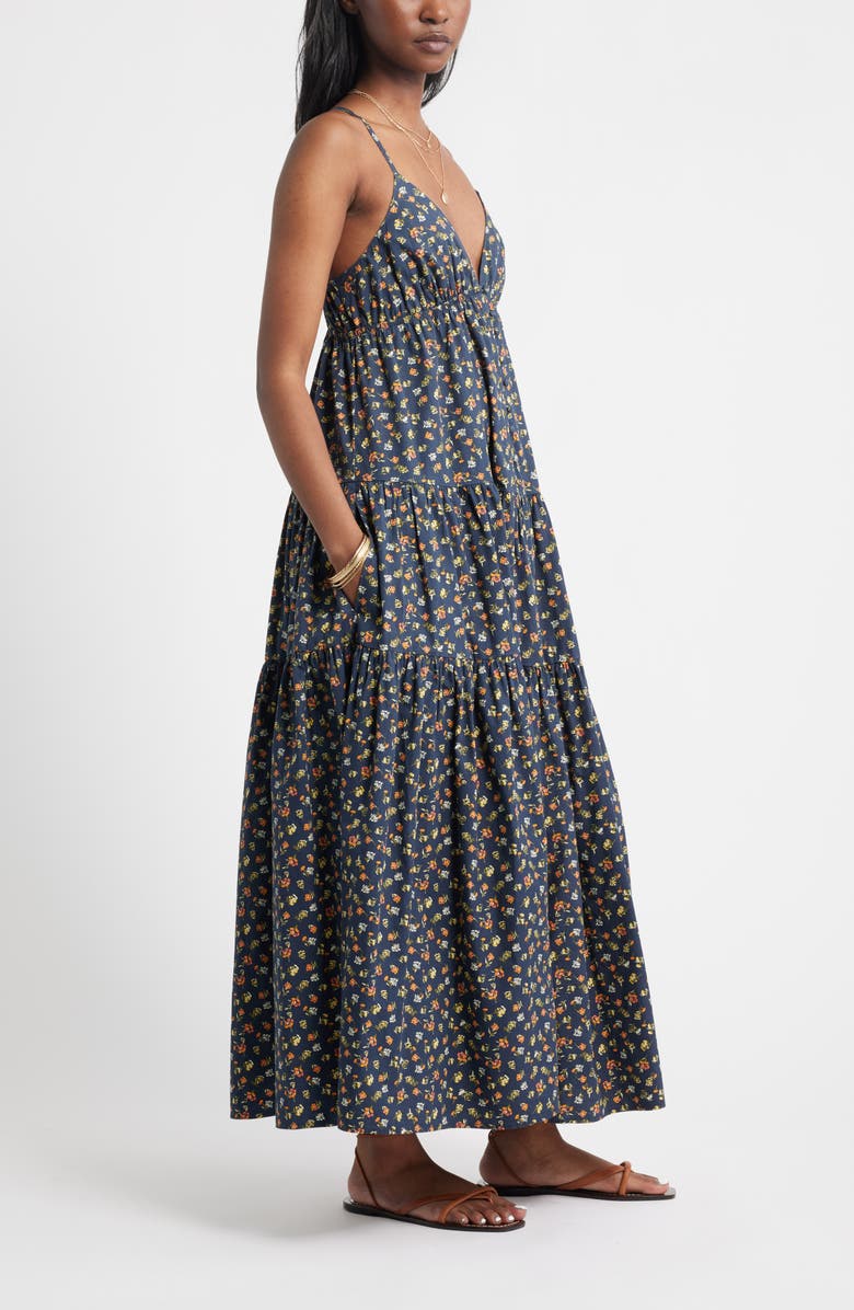 Floral Tiered Cotton Maxi Sundress