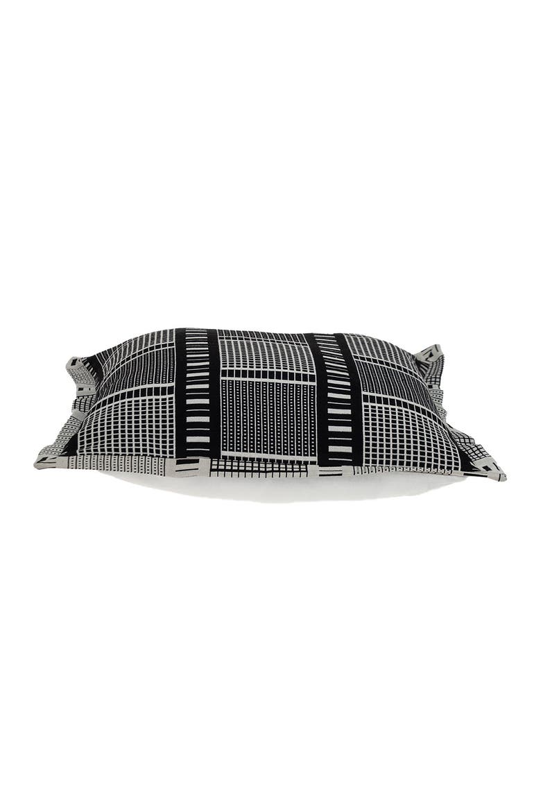 Tamara Transitional Black Throw Pillow, Alternate, color, BLACK