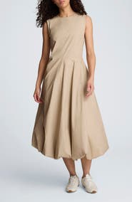 Kenneth Cole Sleeveless Bubble Hem Midi Dress