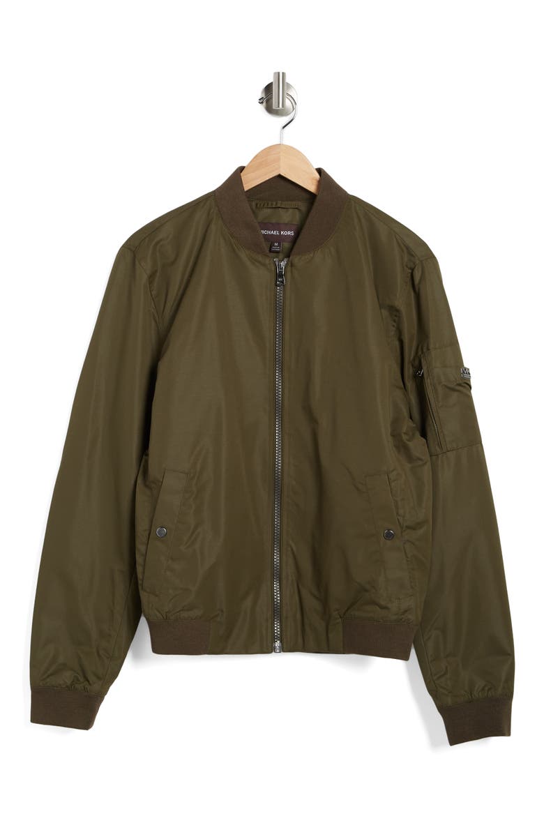 Alba Taslan Bomber Jacket, Alternate, color, OLIVE