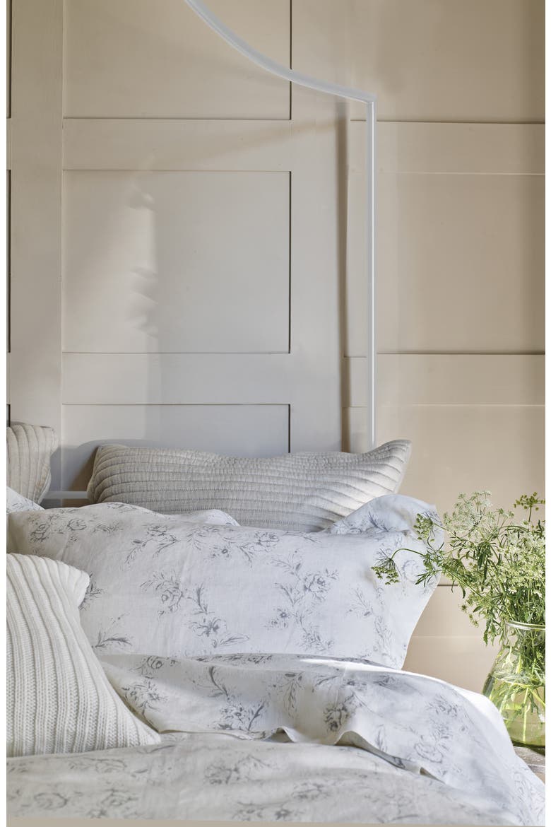 Emilie Linen Flat Sheet, Alternate, color, CHALK