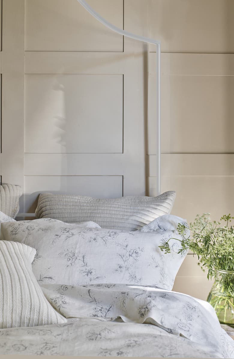 The White Company Emilie Linen Flat Sheet, Alternate, color,