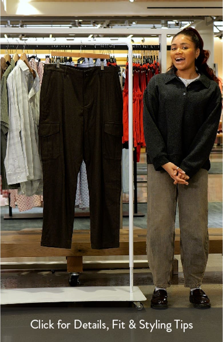 Louie Wool Blend Flannel Cargo Pants, sales video thumbnail