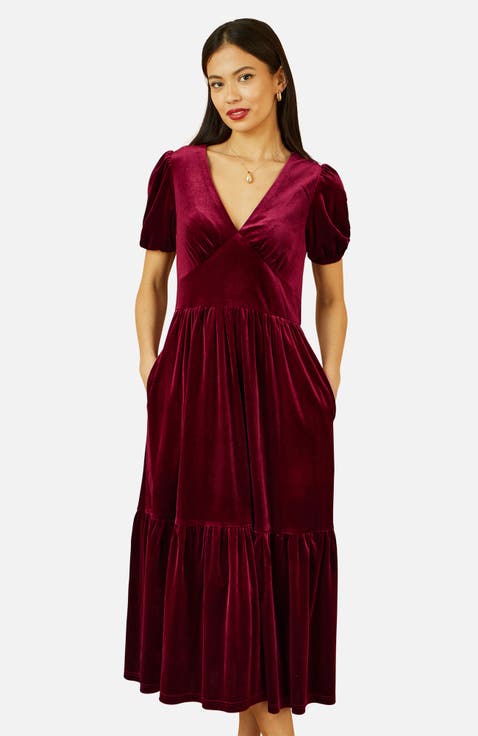 Velvet Midi Dress