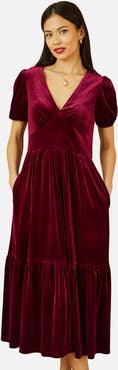 Yumi Velvet Midi Dress