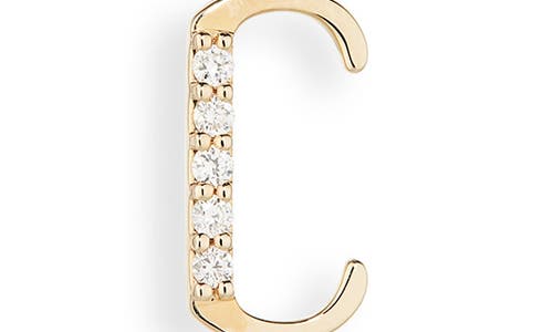 Lana 14k Gold Diamond Initial Single Stud Earring In Gold