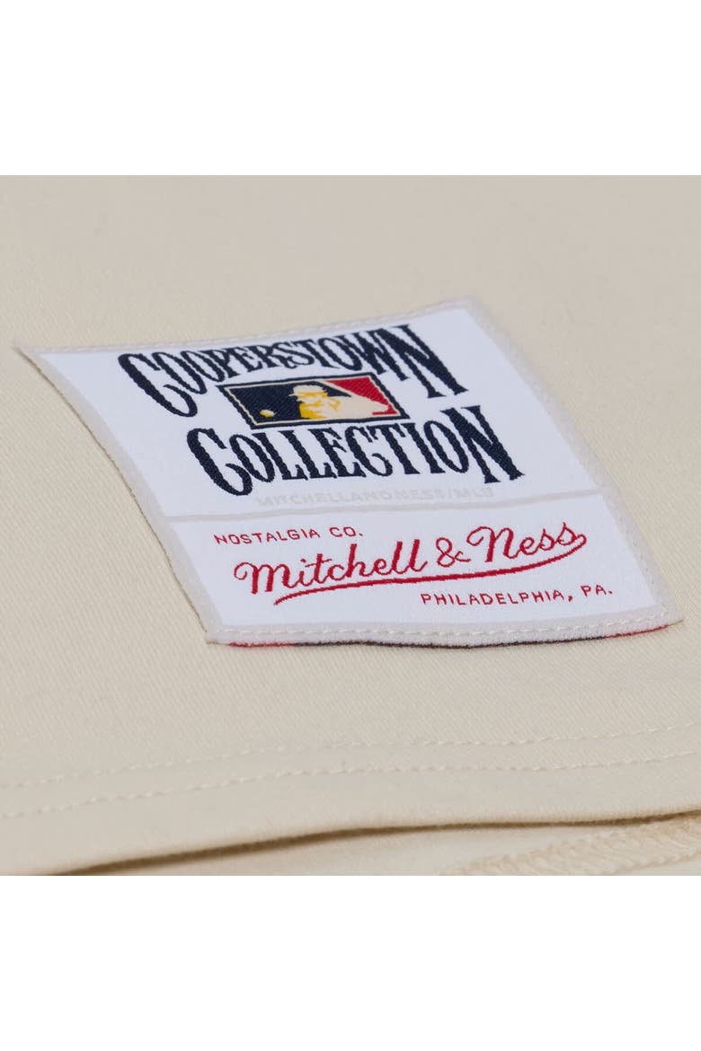 Women's Mitchell & Ness  Cream Los Angeles Dodgers Cooperstown Yacht Rock Boxy Cropped T-Shirt, Alternate, color, Cream