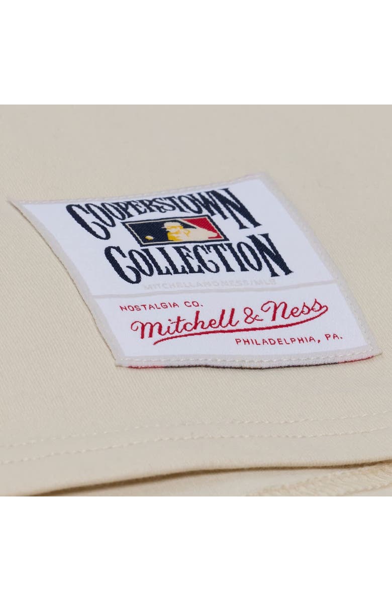 Mitchell & Ness Women's Mitchell & Ness  Cream Los Angeles Dodgers Cooperstown Yacht Rock Boxy Cropped T-Shirt, Alternate, color, Cream