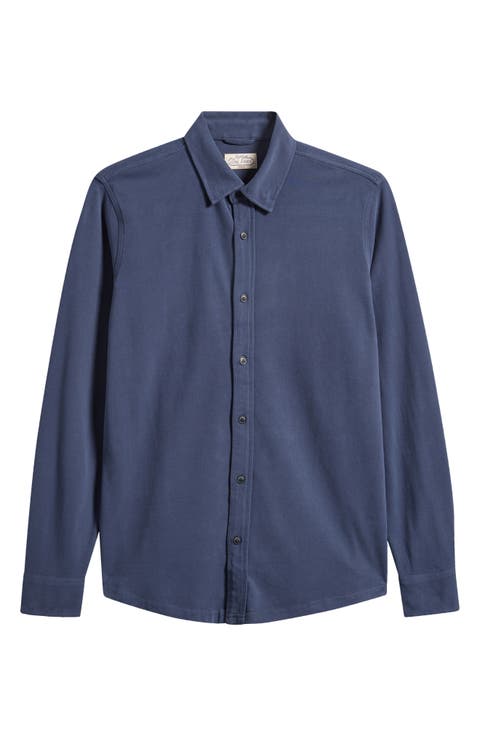Luxe Long Sleeve Cotton Jersey Shirt