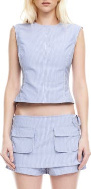 LIONESS Countryside Stripe Open Back Top