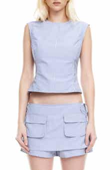 LIONESS Countryside Stripe Open Back Top