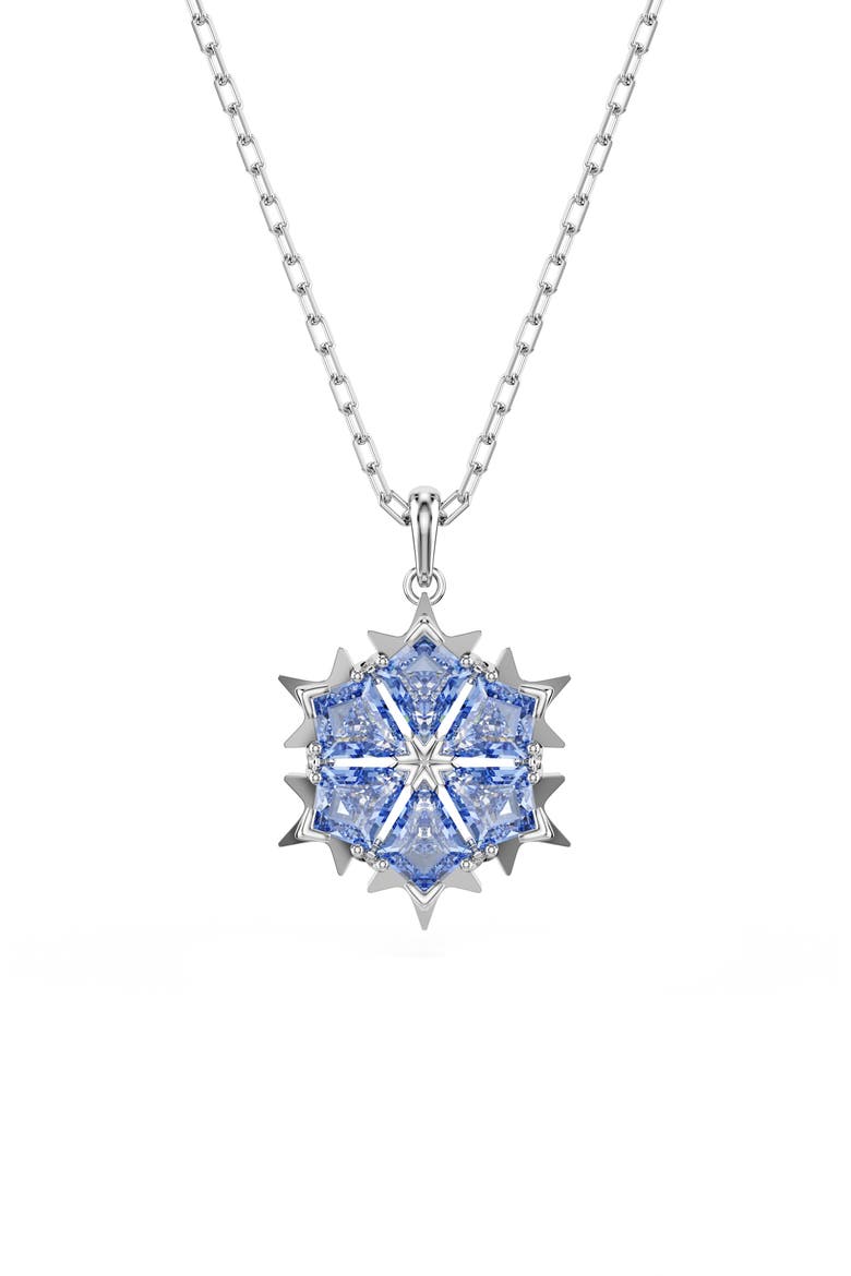 Magic Snowflake Stud Earrings & Necklace Set, Alternate, color, BLUE