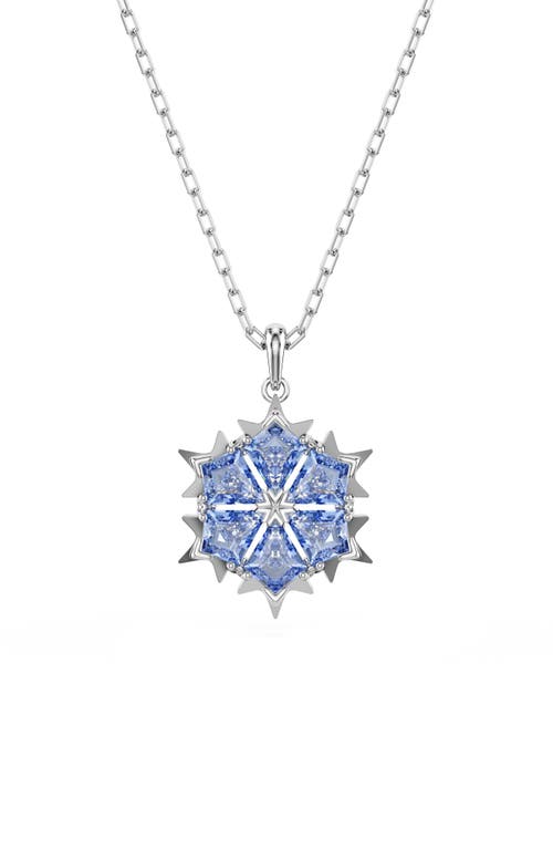Swarovski Magic Snowflake Rhodium Plated Earring And Necklace Set In Multi
