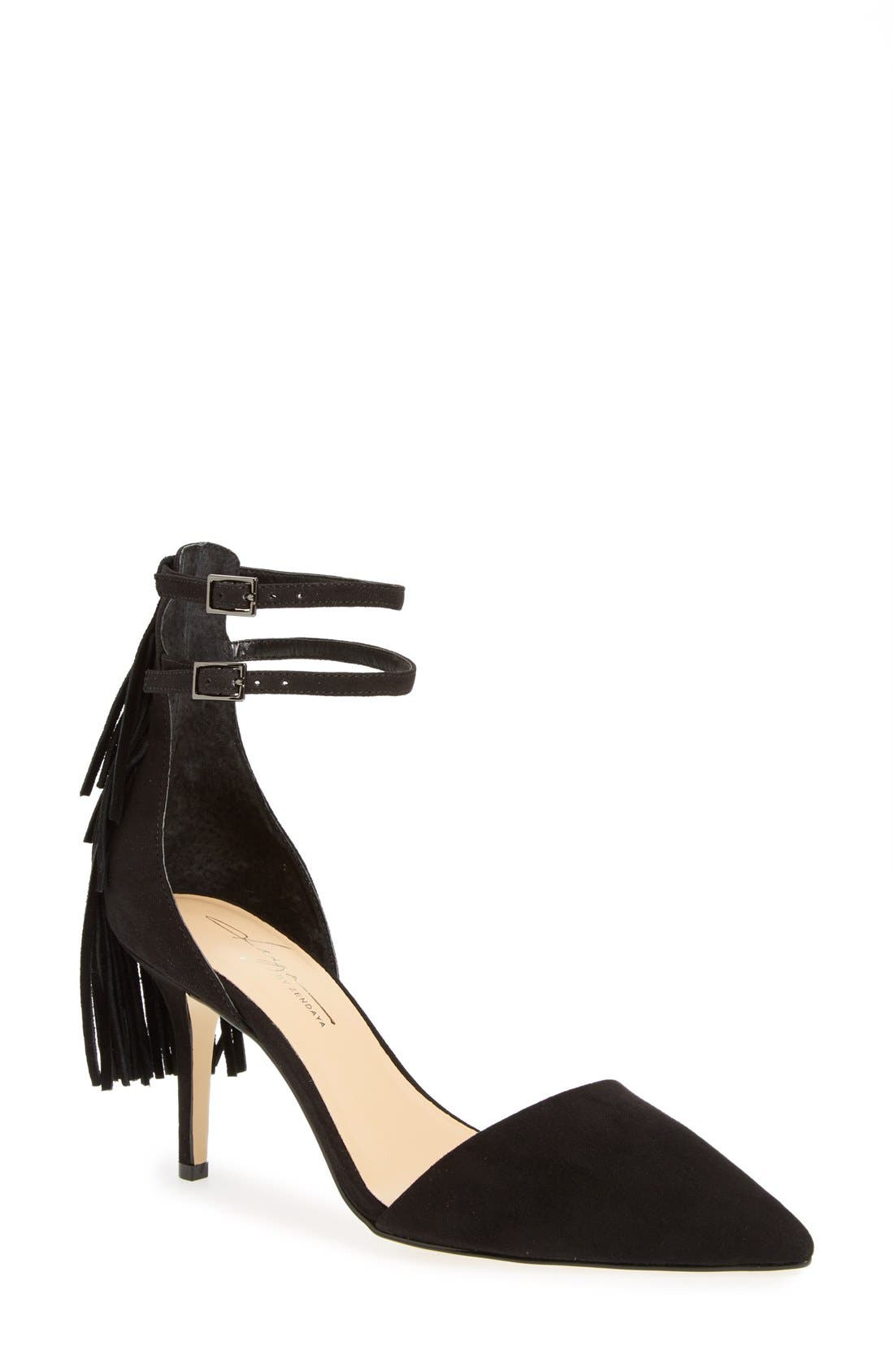 Daya by Zendaya 'Ansley' Fringe Pointy Toe Pump, Main, color, 