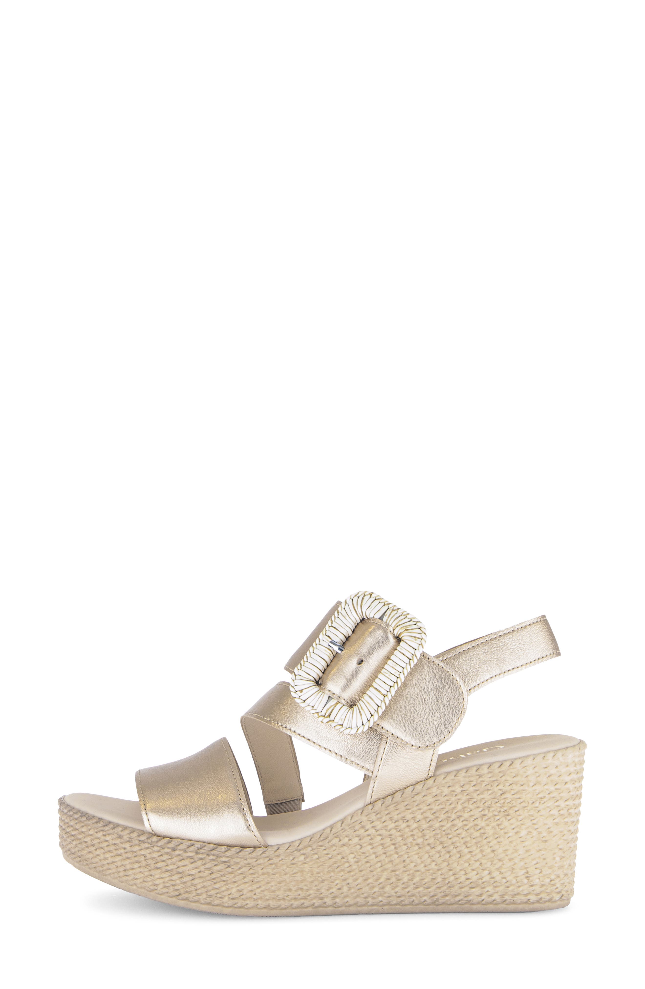 Gabor 84.771 Platform Wedge Sandal, Alternate, color, Champagne