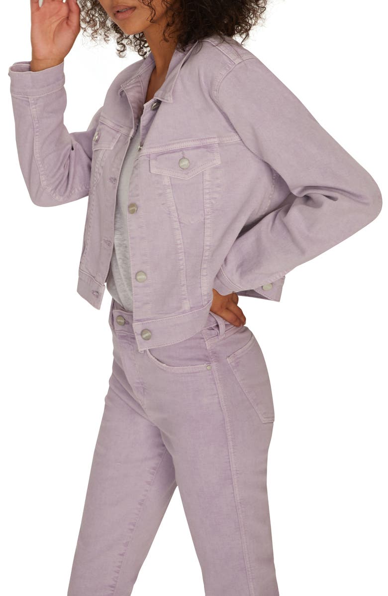 Sanctuary Stevie Crop Denim Trucker Jacket, Alternate, color, 