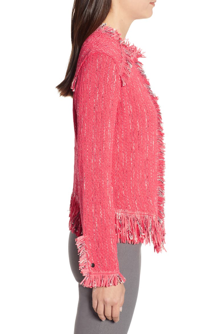 Fancy Fringe Jacket, Alternate, color, WATERMELON