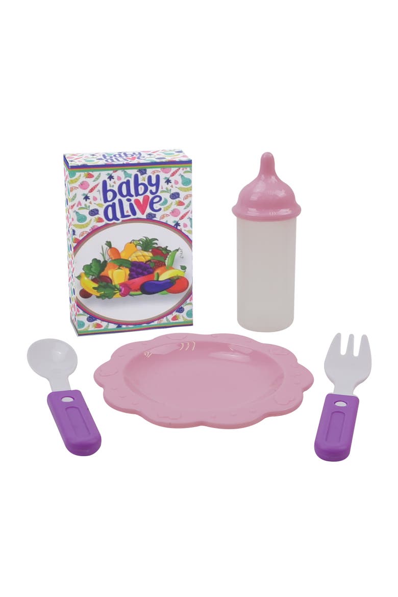 Doll Highchair Set, 6pcs, Fits Dolls Up To 24", Alternate, color, Multicolored