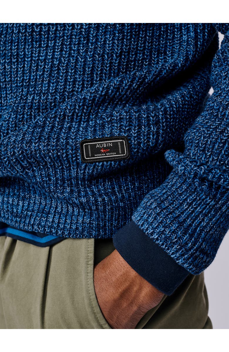 Aubin Martin Ribbed Crew Neck Sweater, Alternate, color, Blue Twist