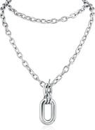 JARDIN Oval Interlocking Link Pendant Necklace