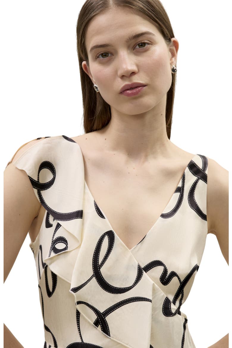Hollis Satin Ribbon Dress, Alternate, color, Ribbon Print