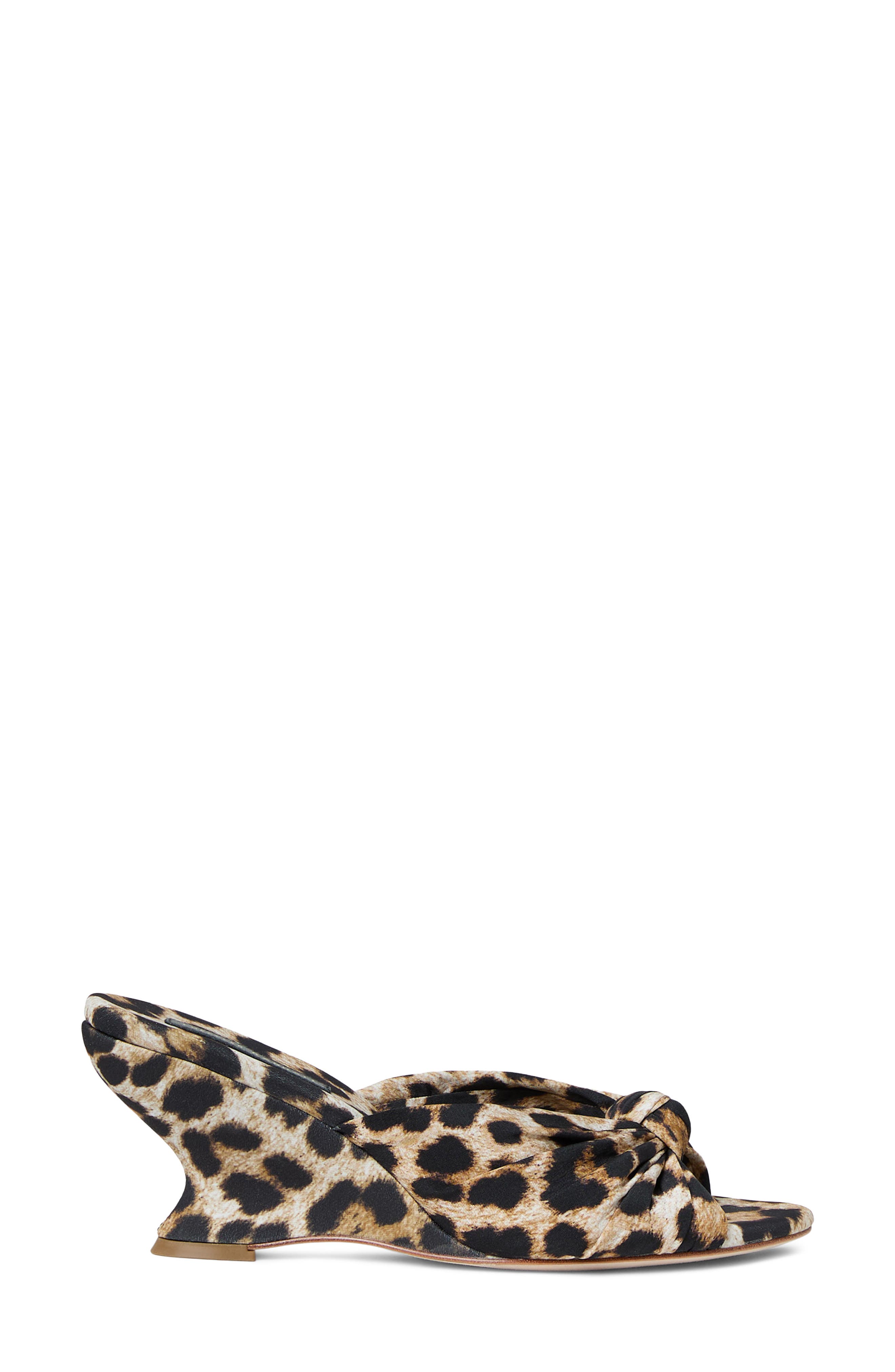Loeffler Randall Marsy Angled Wedge Sandal, Alternate, color, Leopard