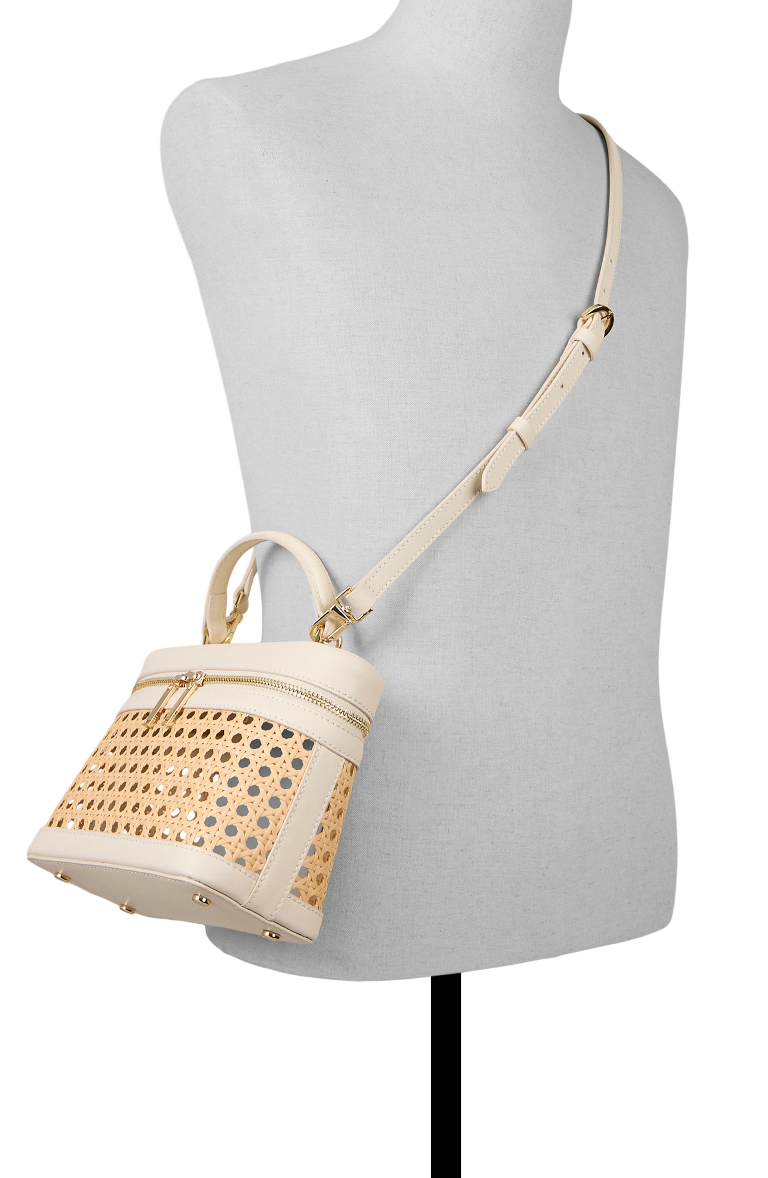 Ted Baker Tia Woven Satchel, Alternate, color, Natural
