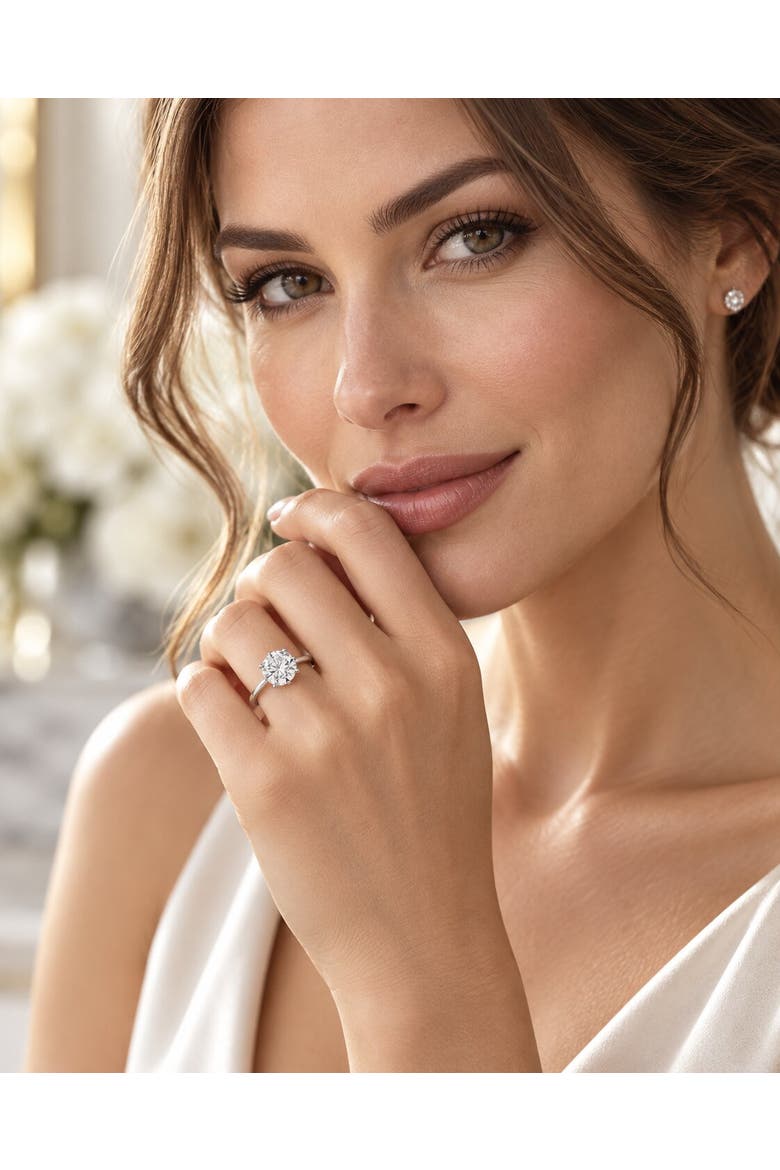 Certified 1Ct Hidden Halo Diamond Engagement Ring 14k Gold Lab Grown, Alternate, color, 14k Yellow Gold