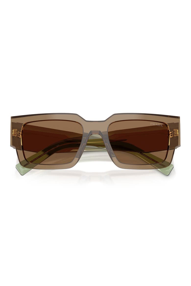 54mm Rectangular Sunglasses, Alternate, color, TERRA / LIGHT BROWN