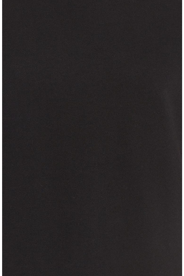 'Cara' Short Sleeve Sweatshirt, Alternate, color, BLACK
