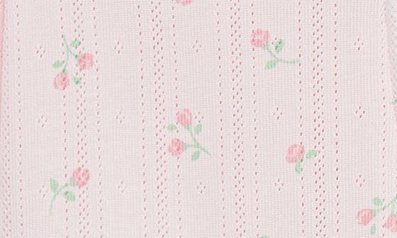 Детские Little Me Dainty Roses Cotton Pointelle Footie & Headband Set (Nordstrom Exclusive) — фото 4