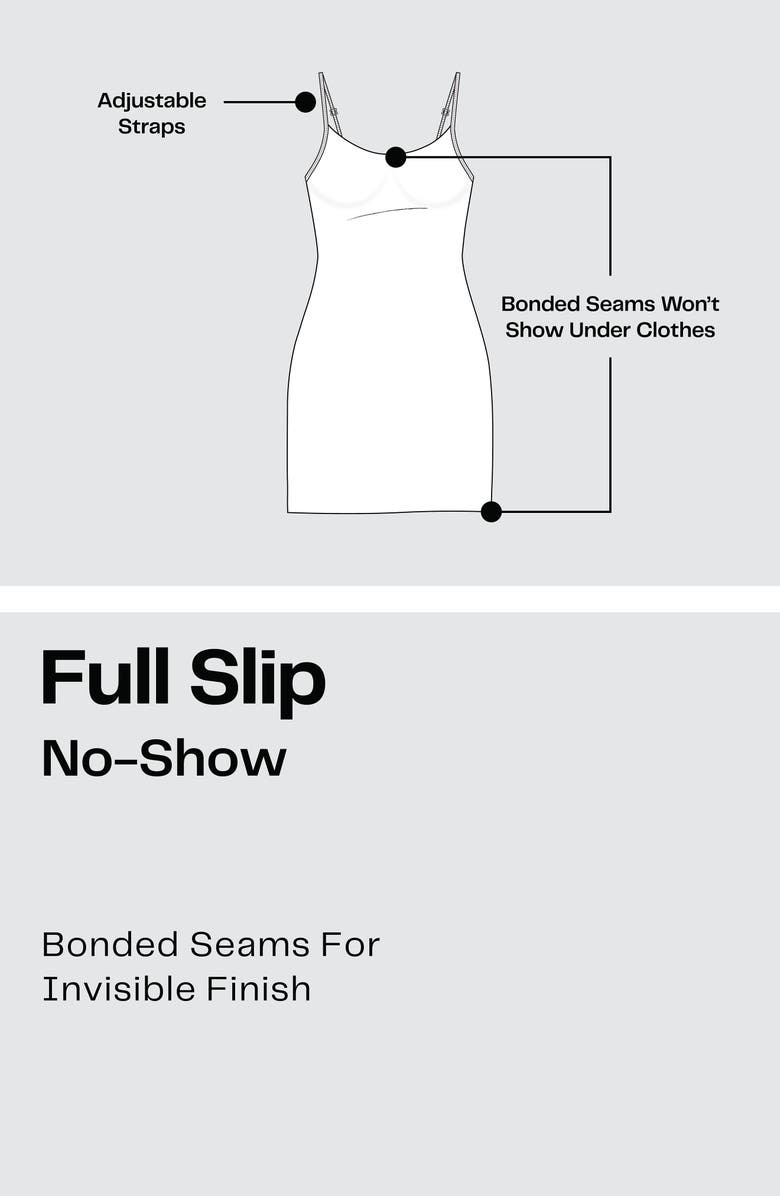 NORDSTROM RACK Bonded Seam Full Slip, Alternate, color, Black