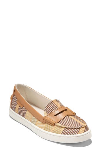 Cole Haan Nantucket Penny Loafer In Bali Striped Printed Canvas