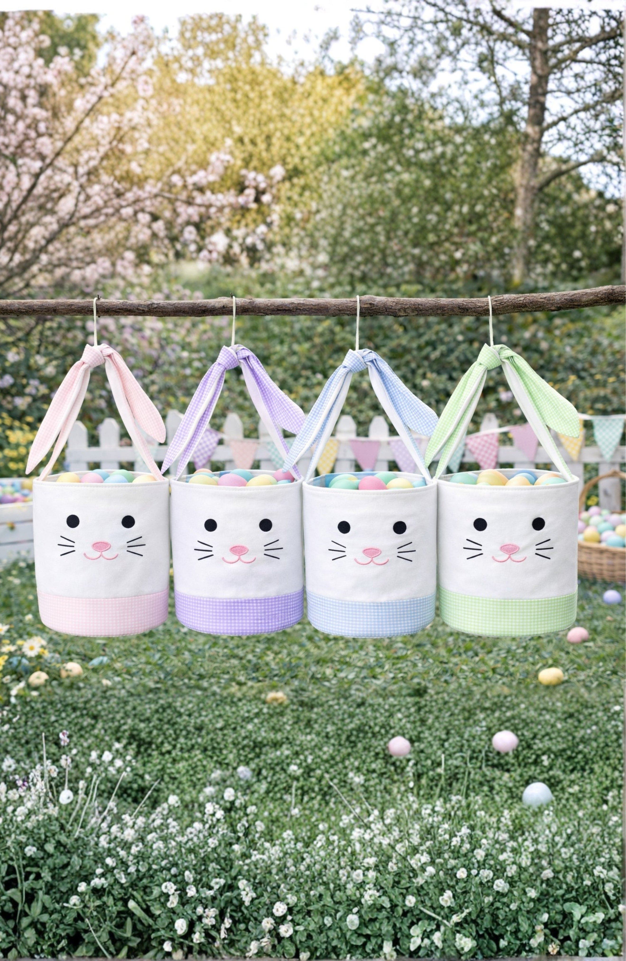 Bits & Bows Easter Bunny Basket, Alternate, color, Green