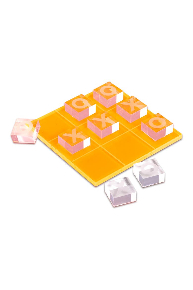 Vince Acrylic Tic-Tac-Toe Set, Alternate, color, ORANGE