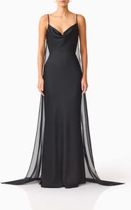Elliatt Auriella Chiffon Drape Gown