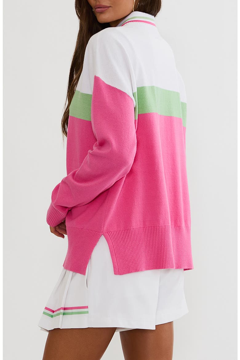 Callie Game Set Match Sweater, Alternate, color, STRAWBERRY MATCHA