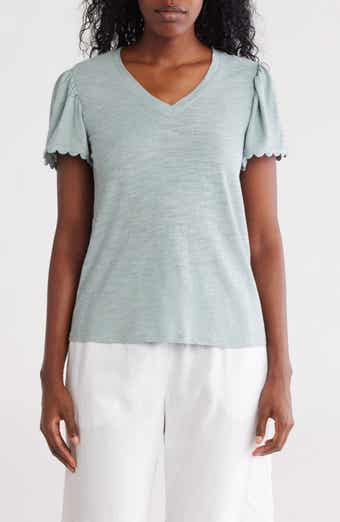 Caslon® Scallop Trim T-Shirt