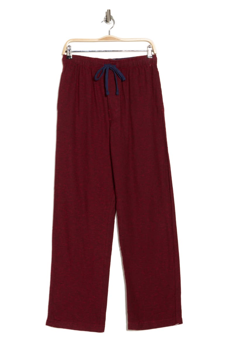 Citified Flannel Pajama Pants, Alternate, color, CABERNET NAVY TRIM