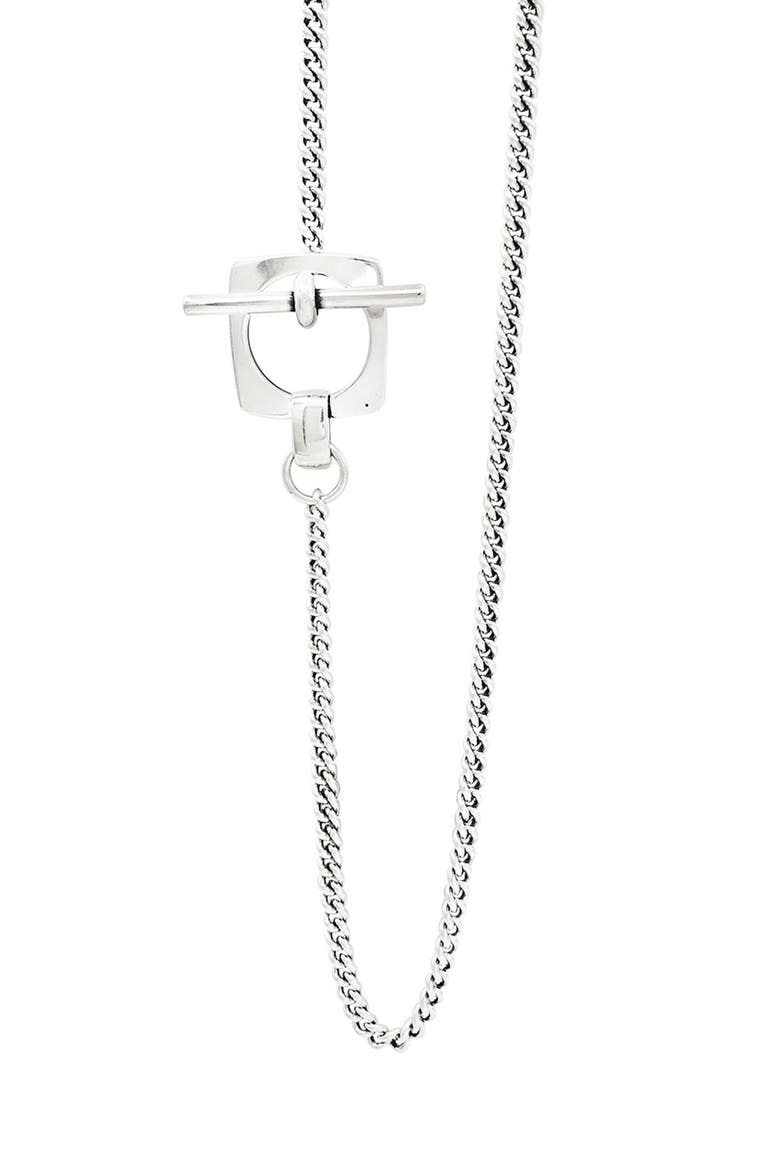 Aldaba Sliding Necklace, Main, color, Silver