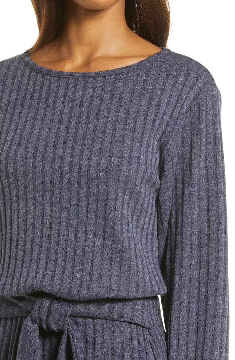 Tie Front Long Sleeve Dress