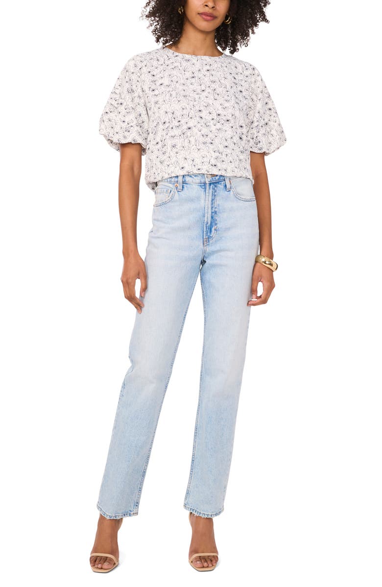 Vince Camuto Puff Sleeve Top, Alternate, color, 