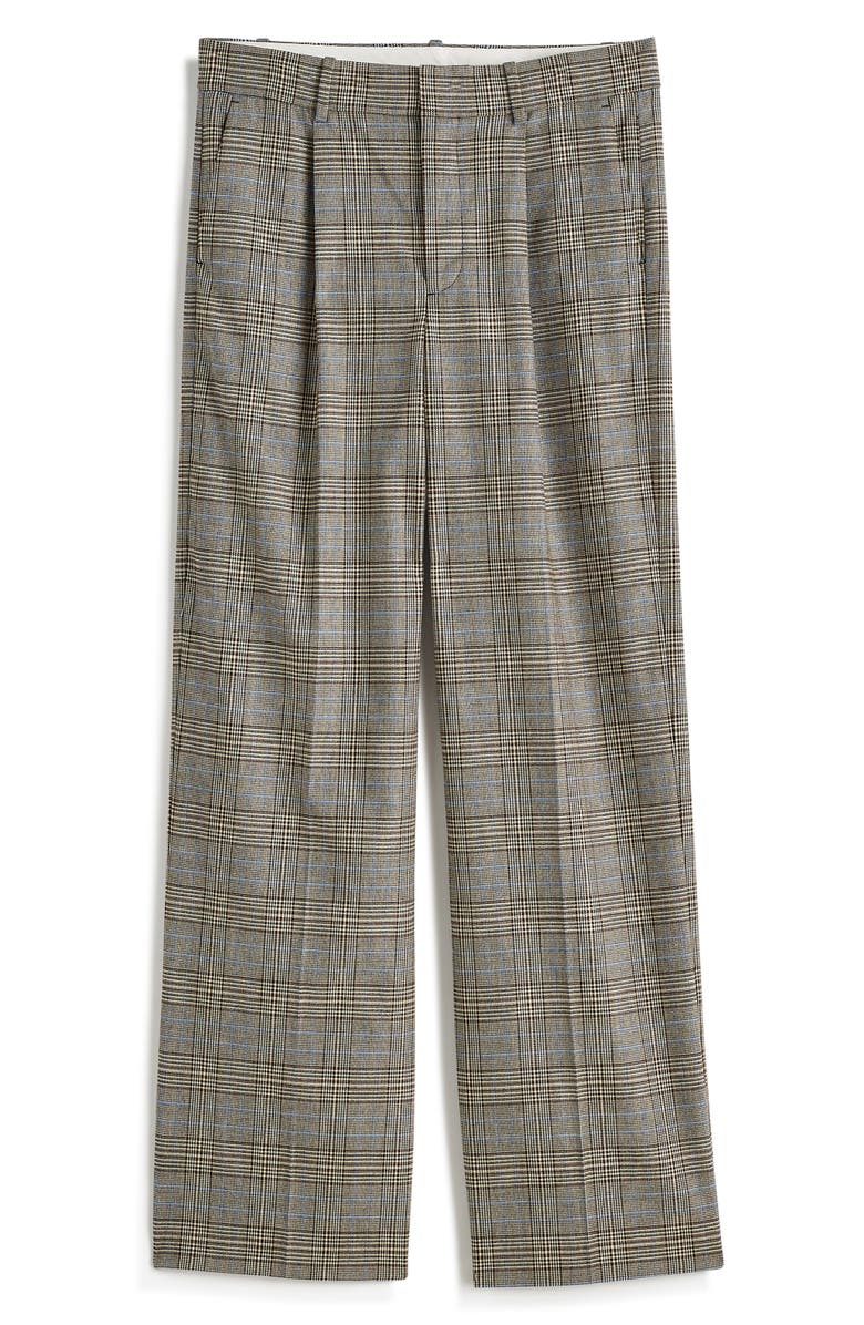 Madewell Yarn Dyed Plaid Slouchy Straight Leg Pants, Alternate, color, 