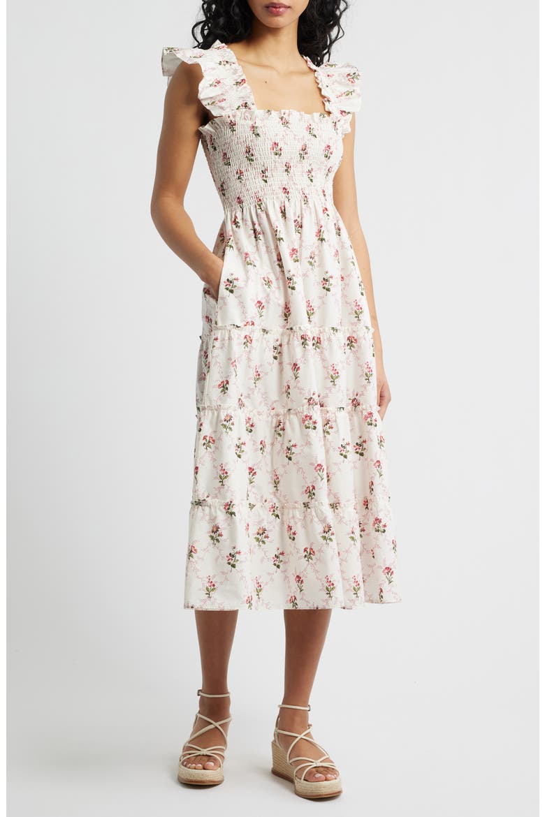The Ellie Gingham Nap Midi Dress, Main, color, BRIAR TRELLIS