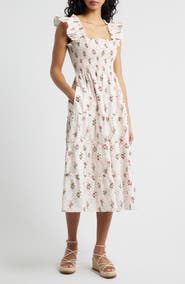 Hill House Home The Ellie Gingham Nap Midi Dress