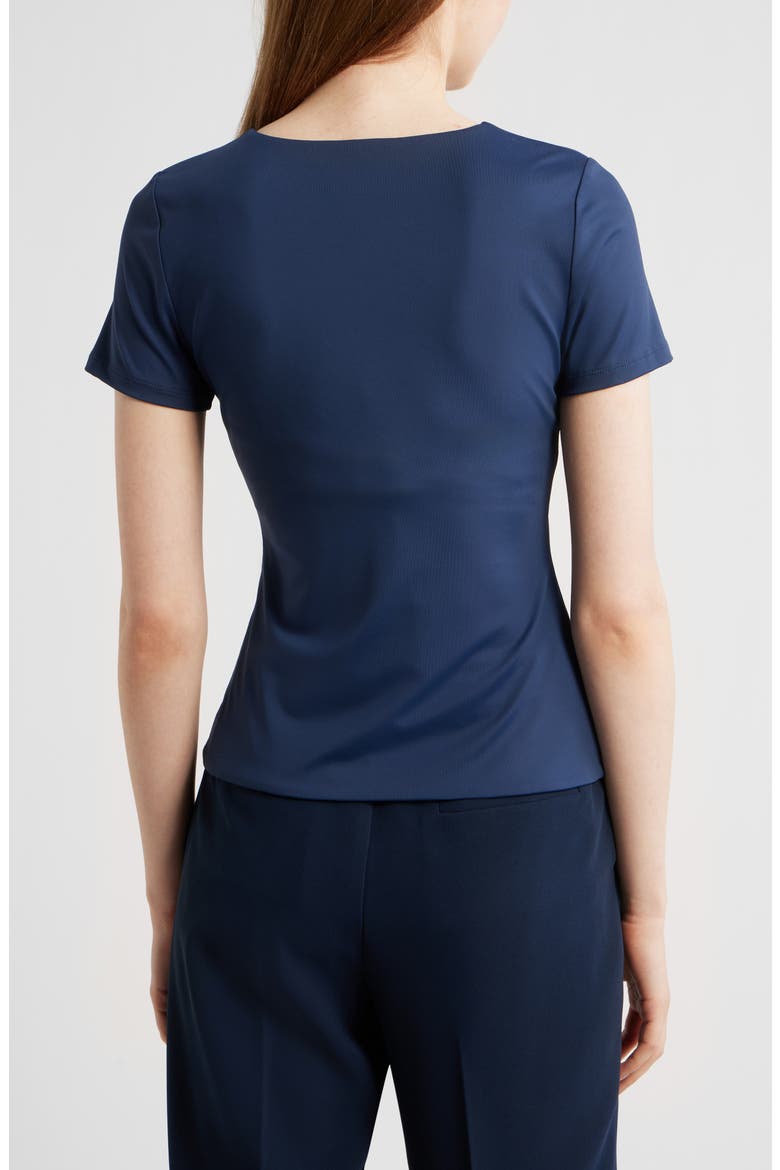Rhianna Stretch Knit T-Shirt, Alternate, color, NAVY