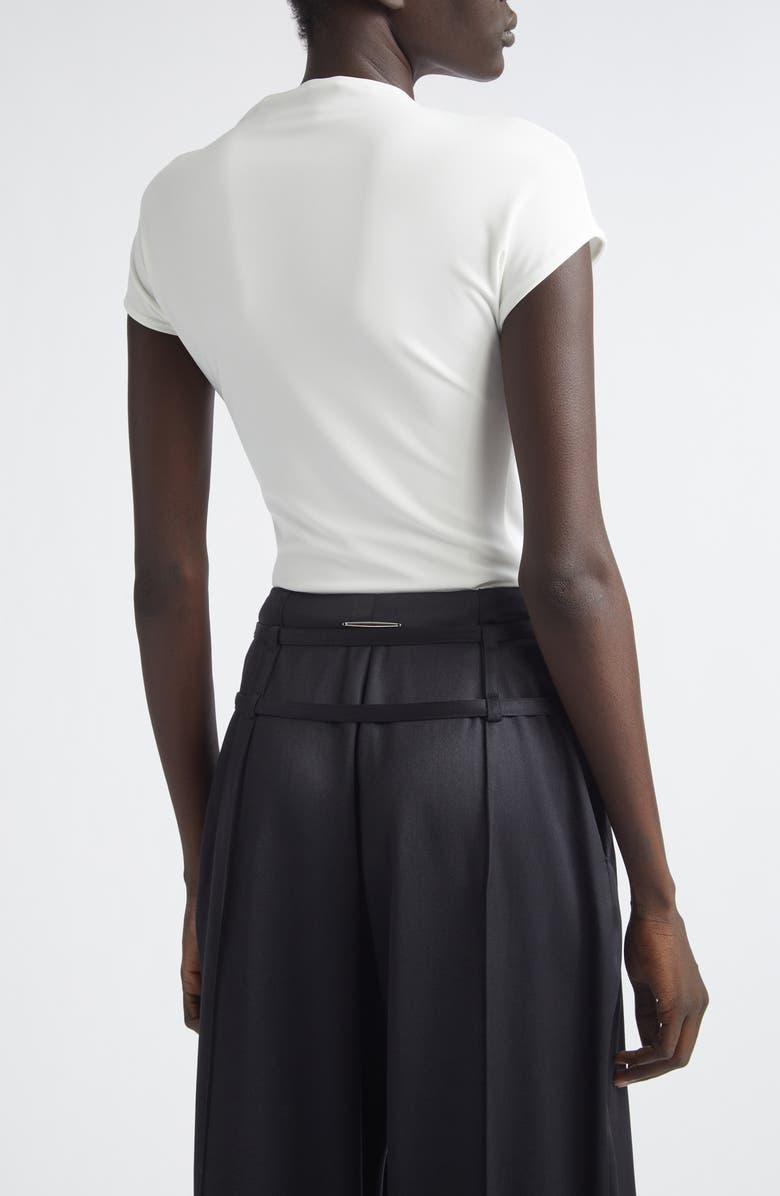 GRACE LING Relic Charms Jersey Mock Neck Top, Alternate, color, White