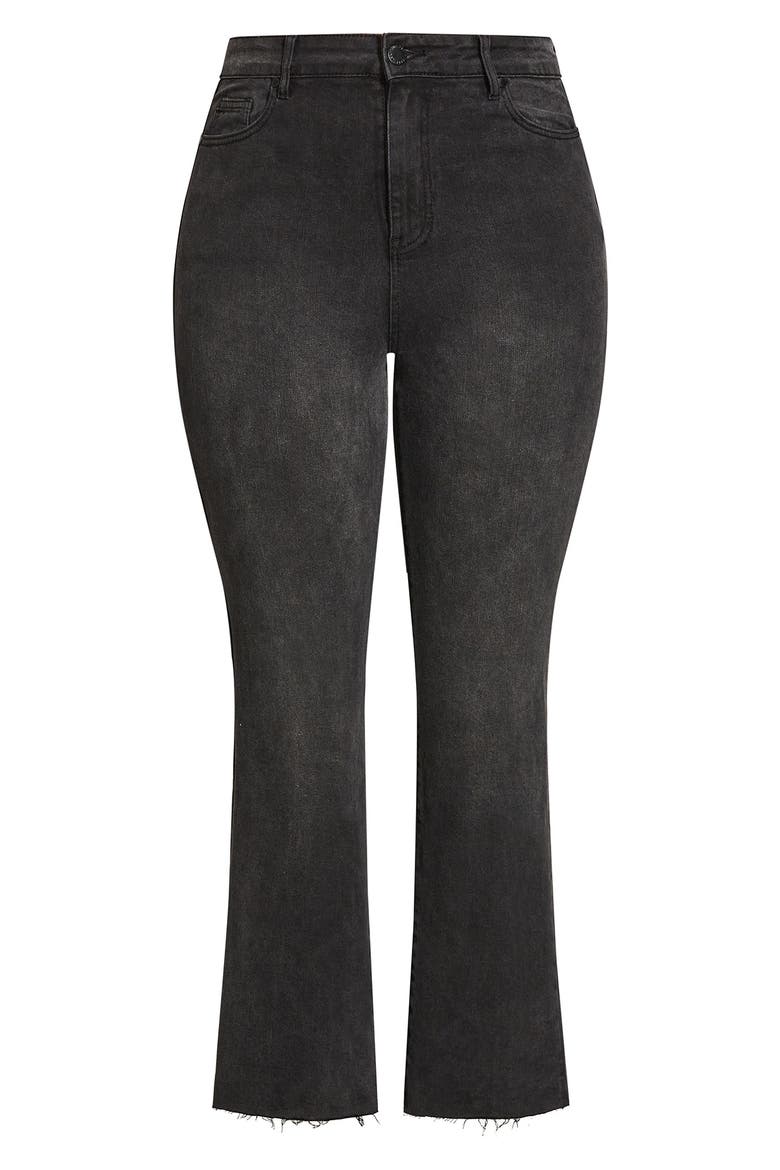 Harley Crop Flare Jeans, Alternate, color, BLACK WASH